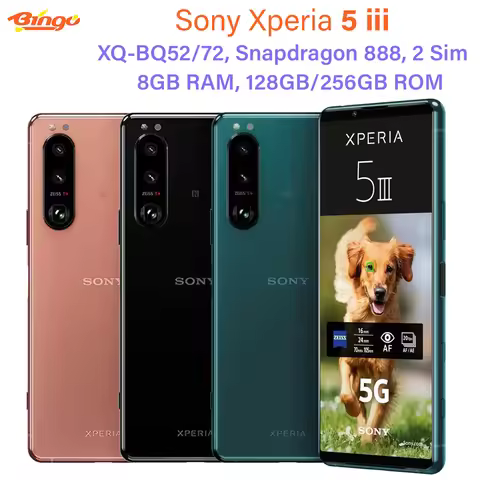 Sony Xperia 5 III 5iii 5G XQ-BQ52/BQ72 128GB/256GB 6.1" Snapdragon 888 Octa Core Triple 12MP Dual Si