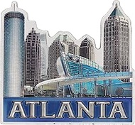 Atlanta Georgia Collage Skyline Foil Magnet 3.0"x 2.5"x 0.125"