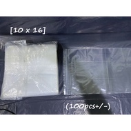 [10 X 16] | Zipper Plastic Bag | 100pcs+/- | READY STOCK