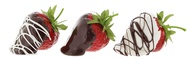 Just Dough It 2.5" Assorted Fake Chocolate Covered Strawberries Set of 3 Replica Props for Home Stag