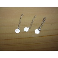 18K White Gold Extension Chain Rose