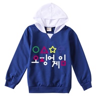 Squid Game Boys Hoodies Girls Hooded Sweater Long Sleeve Trendy Children's Hoody 8748 Spring Autumn New Printed Kids Clothes