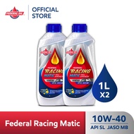 FEDERAL OIL Racing Matic 10W-40 1L - Automatic Motorcycle OIL (2 Bottles)