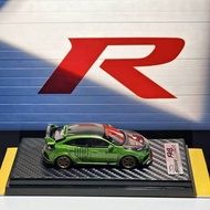 YM Honda Civic Type R FK8 Transparent Hood 1:64 Resin Car Model Limited Edition Collection