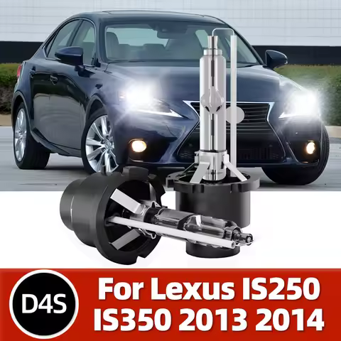 LSlight 2Pcs D4S Xenon HID Car Headlights For Lexus IS250 IS350 IS300H 2013 2014 Lamp Bulbs 6000K 80