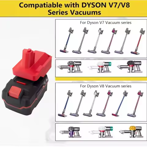 Battery Adapter for Lidl Parkside X20V TEAM Li-ion Battery To Dyson V7 & V8 Animal Fluffy Motorhead 