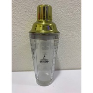 JOHNNIE WALKER GOLD LABEL WHISKY COCKTAIL GLASS SHAKER (original) (brand new)