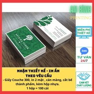 1 hộp 100 card In card visit name card danh thiếp thẻ tích điểm thẻ bảo hành card cám ơn theo yêu cầ