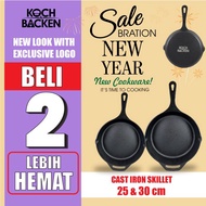 25cm Cast Iron Skillet+30cm Cast Iron Skillet - KOCH&BACKEN