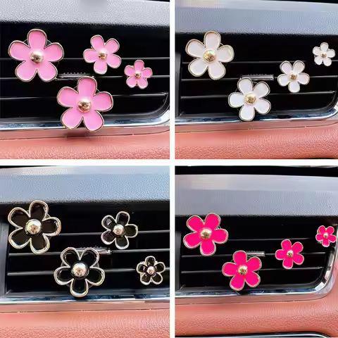 Daisy Car Air Outlet Perfume Clip Cute Mini Flower Aromatherapy Creative Car Interior Decoration Air