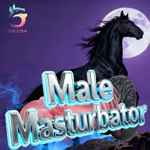 GEEBA NG568g Lifelike Horse Dildo Male Masturbator Sleeve Adult Silicone Stroker Pocket Pussy Mastur