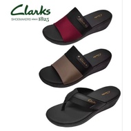 YC2 Clarks Women Wedges Comfort Sandals / Sandals Wanita Wedge Selasa Clarks