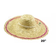 20" Grass Straw Farmer Hat Cap - Farmer Straw Grass Hat - Garden Hat - Gardening Hat