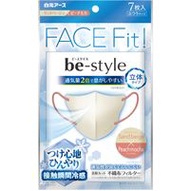 be-style 立體涼感口罩 標準尺寸 沙色米x蜜桃摩卡 7枚入