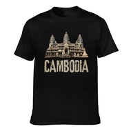 New Fashion Cambodia Angkor Wat Khmer Historical Temple Summer Style Men'T-Shirt