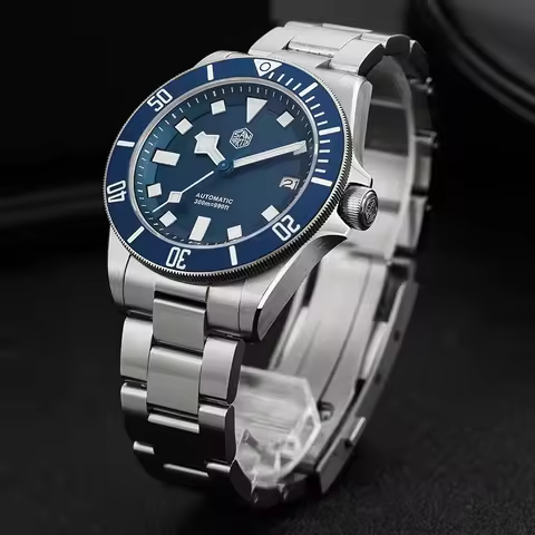 San Martin SN0121T Titanium Diving Watch Automatic Movement Watches Grade5 Titanium 120 Click Waterp