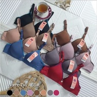 Beautiful Twinerry Art Bra A55 Cup A Wireless Foam Bra Small Cup Bra 2 Hooks Size 34-40