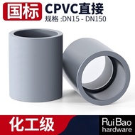 CPVC Direct Joint Industrial C-PVC Pipe Fittings Casing Pipe Hoop Drain Pipe Straight-through Butt C