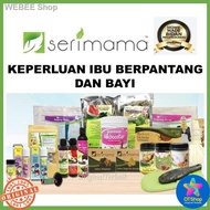 ۞SERIMAMA Set Berpantang Bersalin - Herba Mandian , Sabun Pantang Tapel Pilis Minyak Urut Scrub Ibu