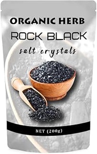 Organic Herb Black Rock Salt Crystals, Kala Namak (Course), Sea Salt, Hand Harvested (Certified Prod