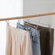 日本霜山 304不鏽鋼強力防風曬衣架/褲架/裙架-6入