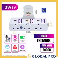 (SIRIM) PROMARK T-ADAPORT Heavy duty extension plug Soket plug with Extension plug sirim Socket plug