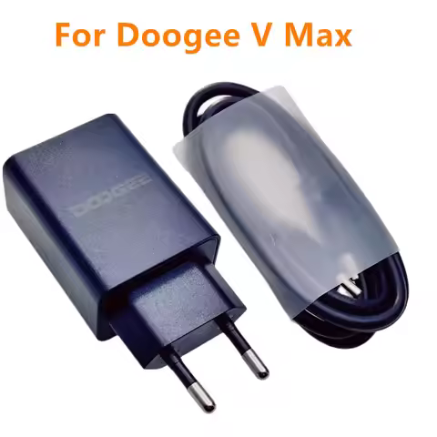 Original New DOOGEE V MAX VMAX Cell Phone 33W Adaptor Travel Fast Charger EU Plug Adapter +Type-C US