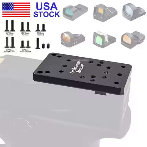 Universal Glock Pistol Optic Sight Adapter Plate Glock G17/G19 Handgun Rear Sight Red Dot Sight Moun