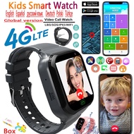 สมาร์ทวอท์ชสำหรับเด็กผู้หญิงเด็กผู้ชายนาฬิกาโทรศัพท์4G การสนทนาทางวิดีโอสัมผัสเต็มรูปแบบตัวติดตามตำแหน่งกล้อง SOS สมาร์ทวอท์ชนาฬิกาสมาร์ทวอชของเด็กพร้อมกล่องของขวัญ