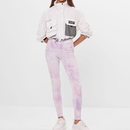 BERSHKA TIE-DYE STRETCH LEGGINGS PANTS