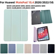 Three Fold Stand Case For Huawei MatePad 10.4 2020 2022 5G Clear Acrylic Pen Slot Protective Cover B