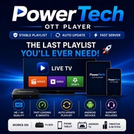 PowerTech OTT Player | Stable  Playlist | Auto Update | Android TV Box & Mobile & Tablet