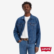 Levis 男款 TYPE 3經典修身牛仔外套 / 提花壓印 / 藍 熱賣單品