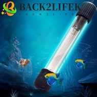 BACK2LIFEK UV Disinfection Lamp, Glass/Plastic Black Fish Tank UV Sterilization Lamp, Practical EU/U