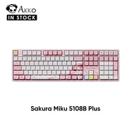Akko Sakura Miku 5108B Plus full-size Mechanical Keyboard With wireless connectivity, hot-swappable 