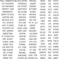 128 Pieces Budget Planner Stickers Cash Envelope System Label for A6 Binder 6 Ring Notebooks - Vinyl