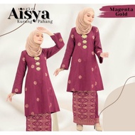 [MAGENTA GOLD EDITION] KURUNG PAHANG PESAK SONGKET COTTON TENUN CORAK BUNGA TABUR