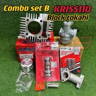 Kriss COMBO SET KRISS110 SPEC 57MM 58MM BLOCK RACING CARBURETOR NSR PACKAGE