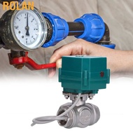 Rolan 3 Way Motorized Ball Valve Stainless Steel L/T Type Built‑In