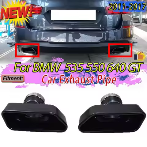 Car Exhaust Pipe For BMW F10 F11 F12 F13 535i 535d 640i 640d 550i GT 2011-2017 Square Tailpipe Muffl