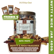 NUTHarvest Nutty Nice Mixed Nuts and Fruits (JAR) with FREEBIE Chia Seeds Himalayan Pink Salt