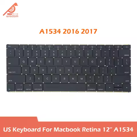 Laptop A1534 US Layout Replacement Keyboard For Macbook Retina 12" A1534 2016 2017 Keyboards Replace