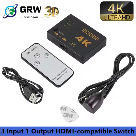 4K*2K 3D HDMI-compatible Switch 3 Port HDMI-compatible Switcher 3 in 1 Out HDMI-compatible Switches 