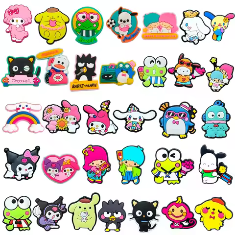 Sanrio Pochacco Kuromi HelloKitty Pudding Dog DIY Accessories and Decorations Series Shoe Charms Acc