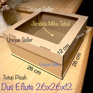[5 pcs] Dus Box Kotak Hampers 26x26x12 Eflute ISI 5 PCS / Dus Coklat Eflute 26 x 26 x 12 / Dus Box K