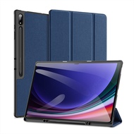 DUX DUCIS for Samsung Galaxy Tab S10 Ultra Tab S9 Ultra Tab S8 Ultra Case PU Leather Tri-fold Shockp