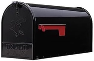 Gibraltar Elite Large Capacity Galvanized Steel Black Post-Mount Mailbox, E16.