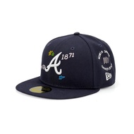 หมวกแก๊ป New Era รุ่น Atlanta Braves Scribble Black 59Fifty Cap