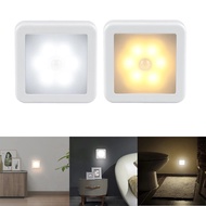 1 Pc 6 LED Night Light Motion Sensor Wall Closet Cabinet บันไดโคมไฟไร้สาย #2