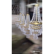 Hanging crystal lmpu / size 213.545cm. chocolate for wedding decoration